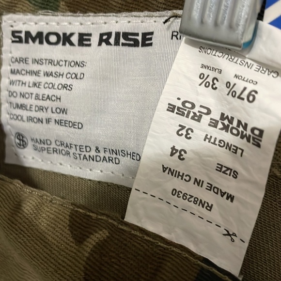 NWT MENS SMOKE RISE COOL CAMO JEANS - Picture 7 of 15